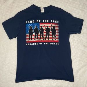 Patriotic “Land of the Free Because of the Brave” T-Shirt
